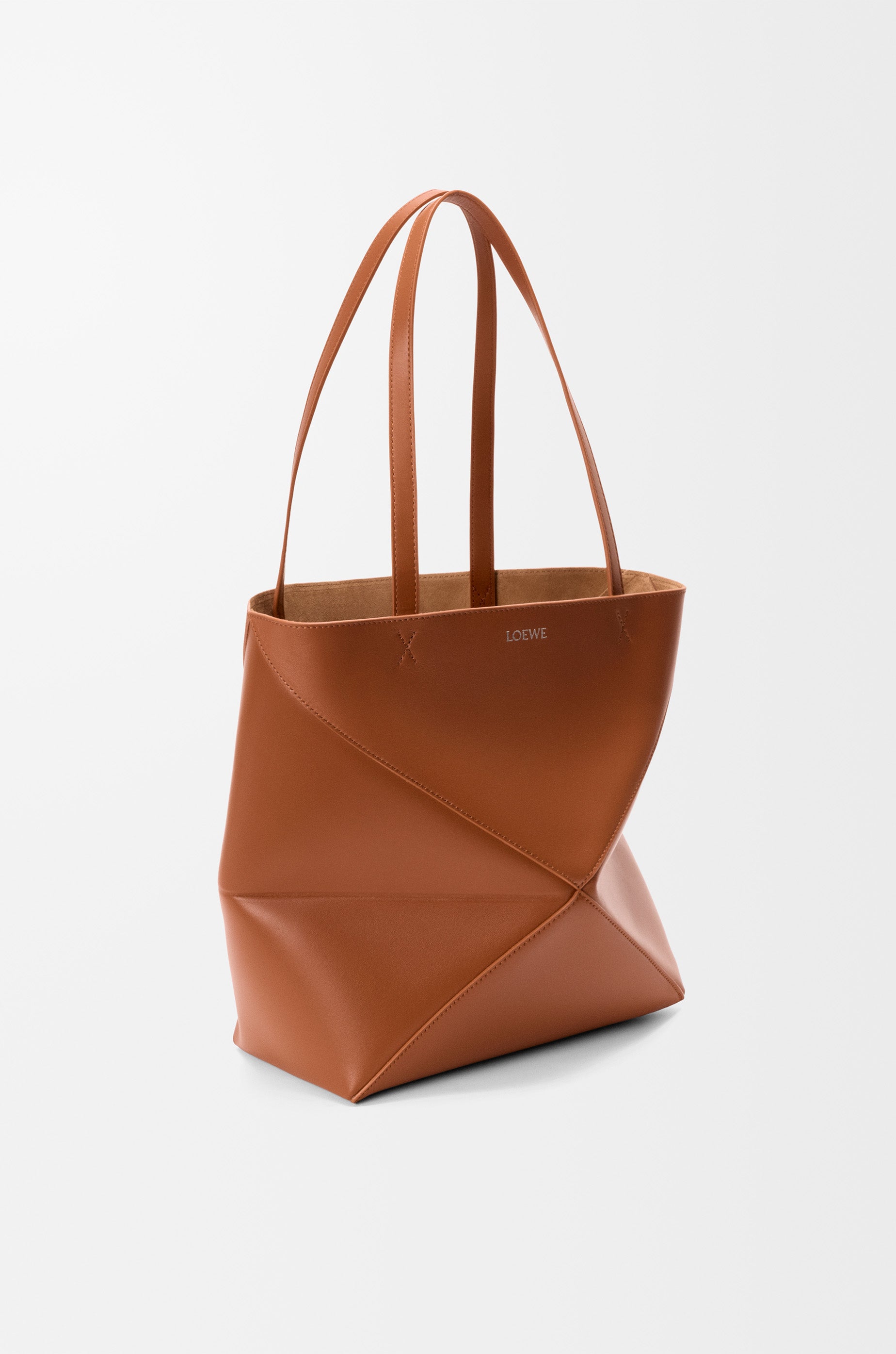 Loewe Medium Puzzle Fold tote in shiny calfskin