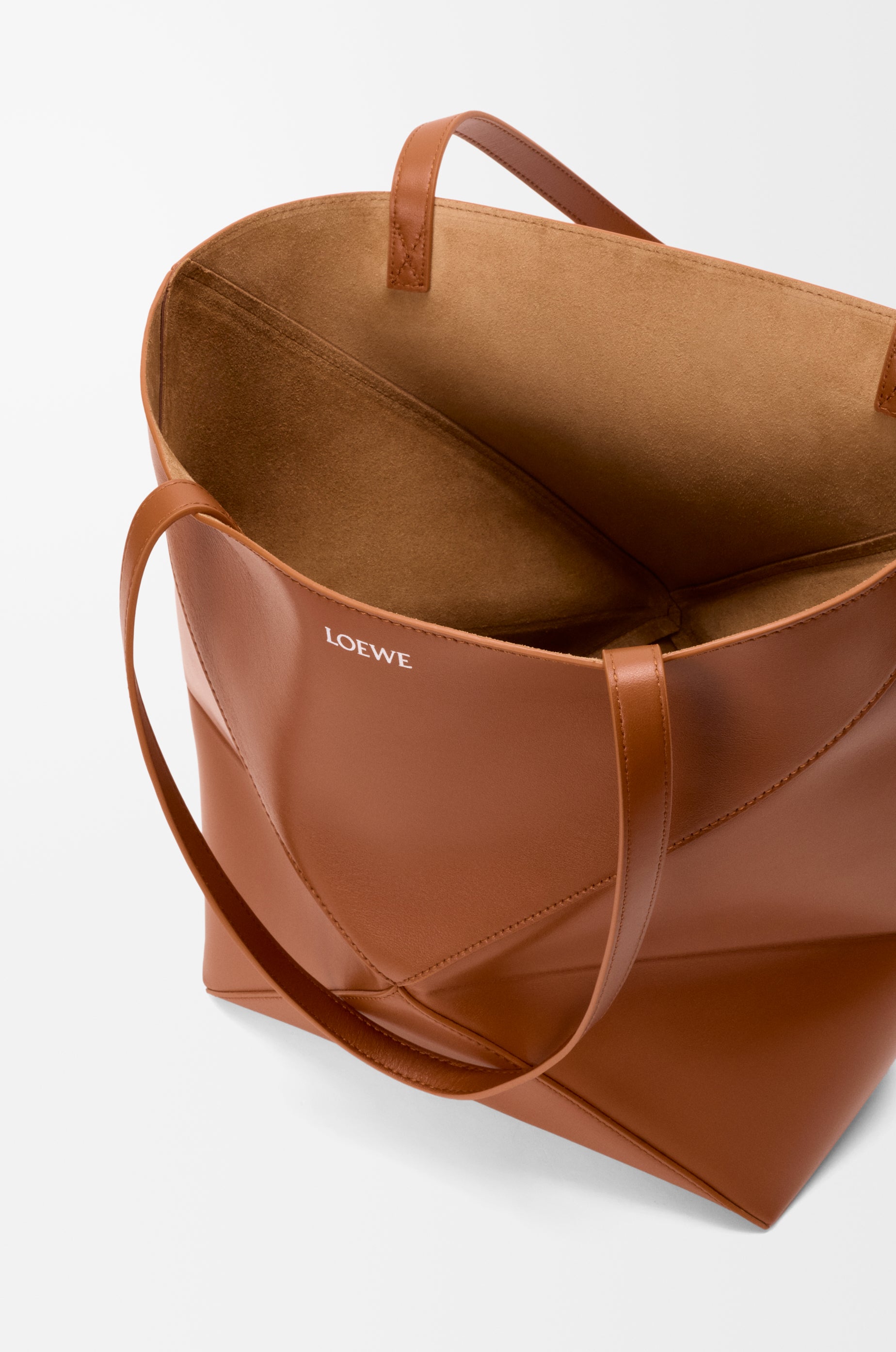 Loewe Medium Puzzle Fold tote in shiny calfskin