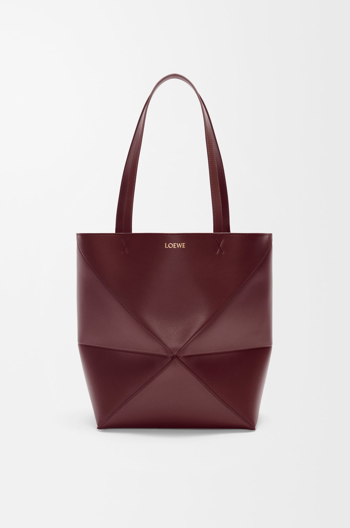 Loewe Medium Puzzle Fold tote in shiny calfskin