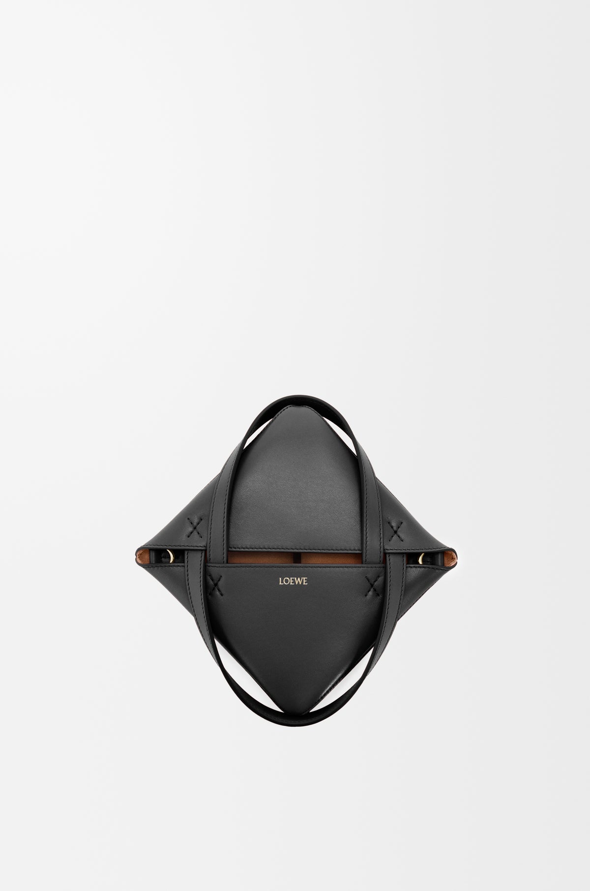 Loewe Mini Puzzle Fold tote in shiny calfskin