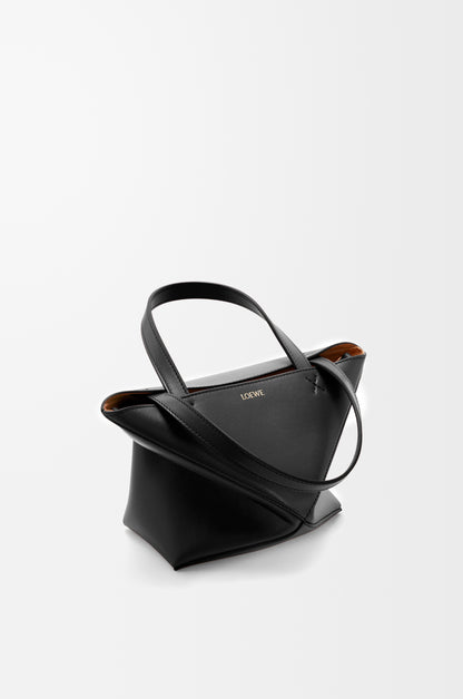 Loewe Mini Puzzle Fold tote in shiny calfskin