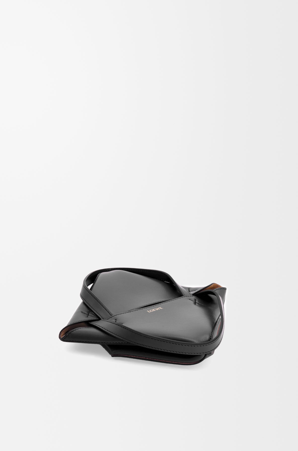 Loewe Mini Puzzle Fold tote in shiny calfskin