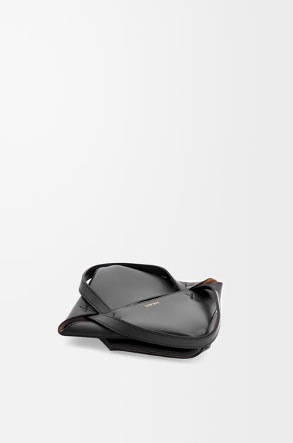 Loewe Mini Puzzle Fold tote in shiny calfskin