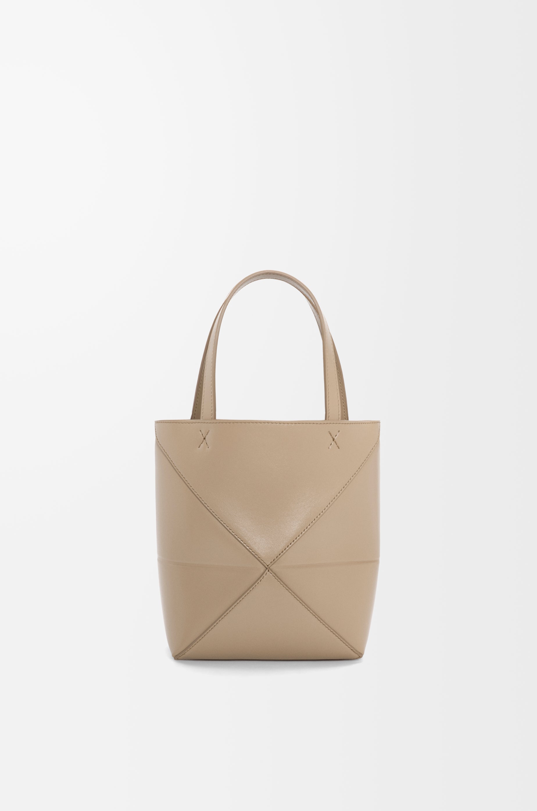 Loewe Mini Puzzle Fold tote in shiny calfskin