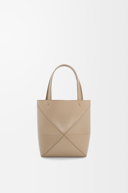 Loewe Mini Puzzle Fold tote in shiny calfskin