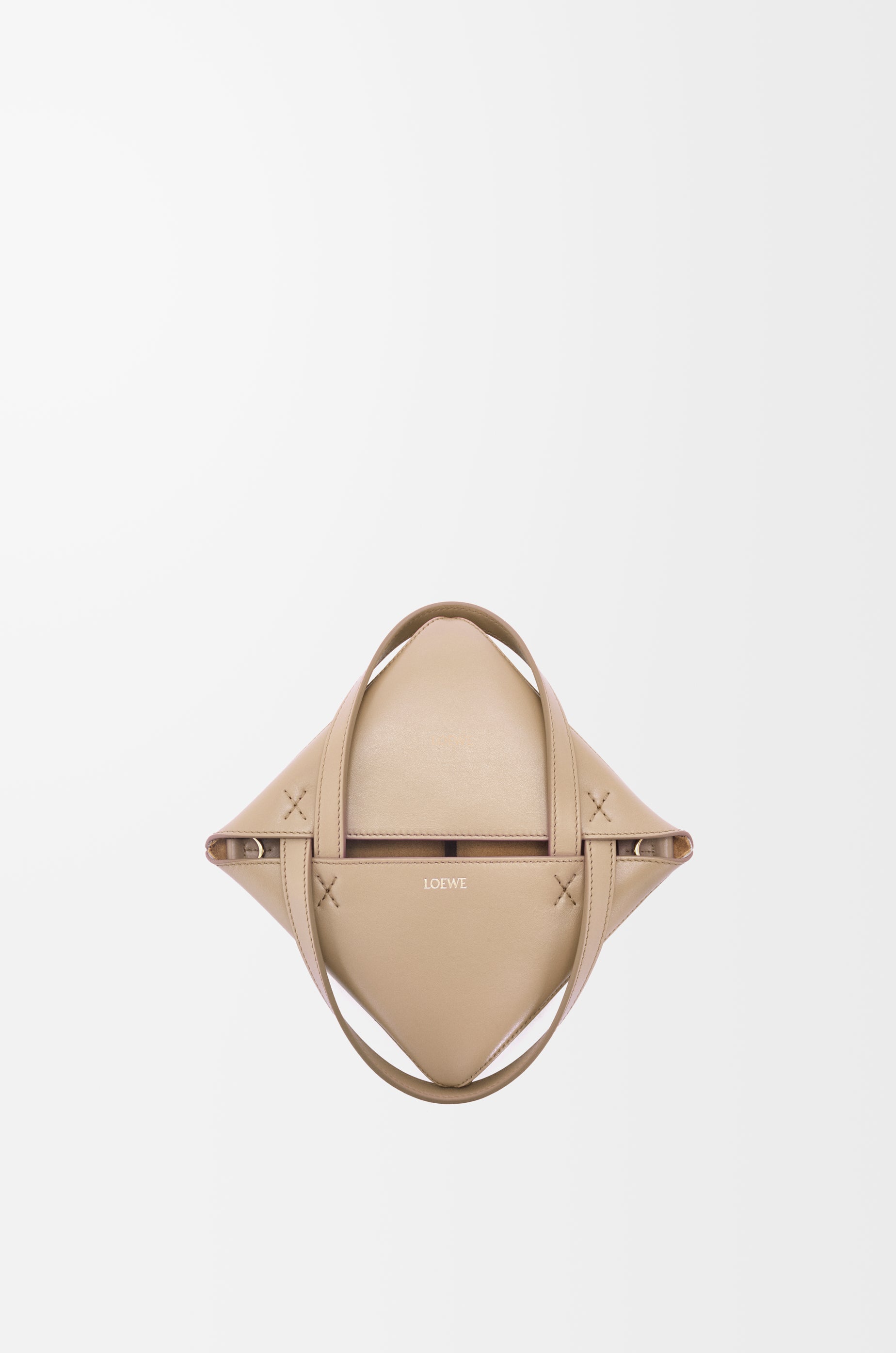 Loewe Mini Puzzle Fold tote in shiny calfskin