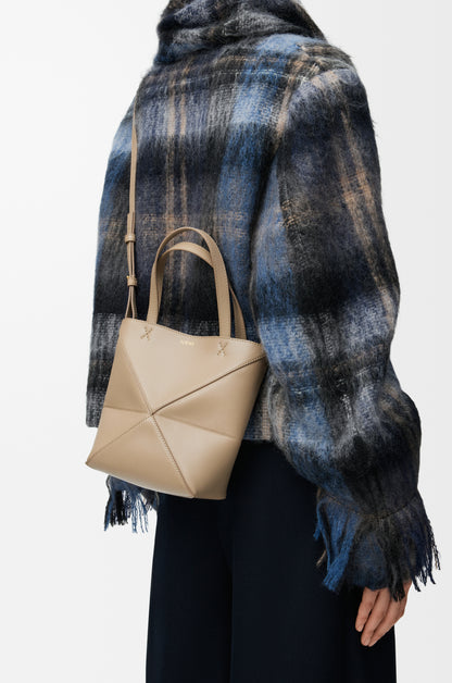 Loewe Mini Puzzle Fold tote in shiny calfskin