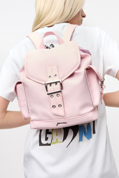 Ganni Chalk Pink Small Bucky Backpack