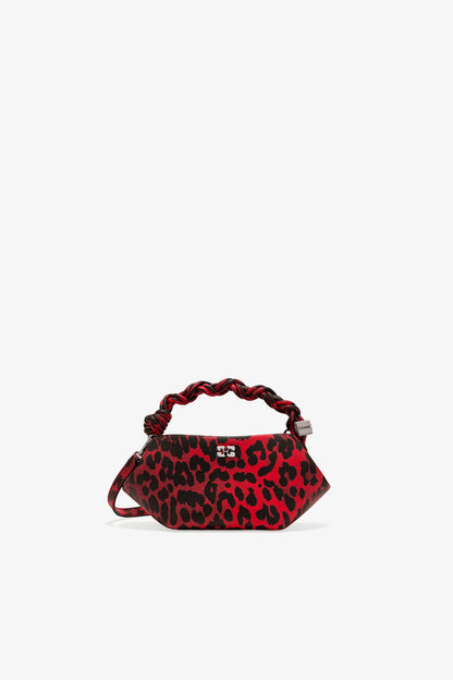 Ganni Racing Red Leopard Mini Bou Bag