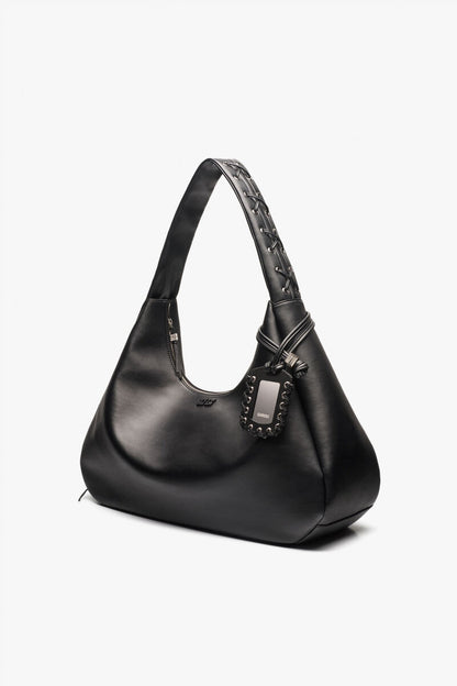Ganni Black Xxl Hobo Bag