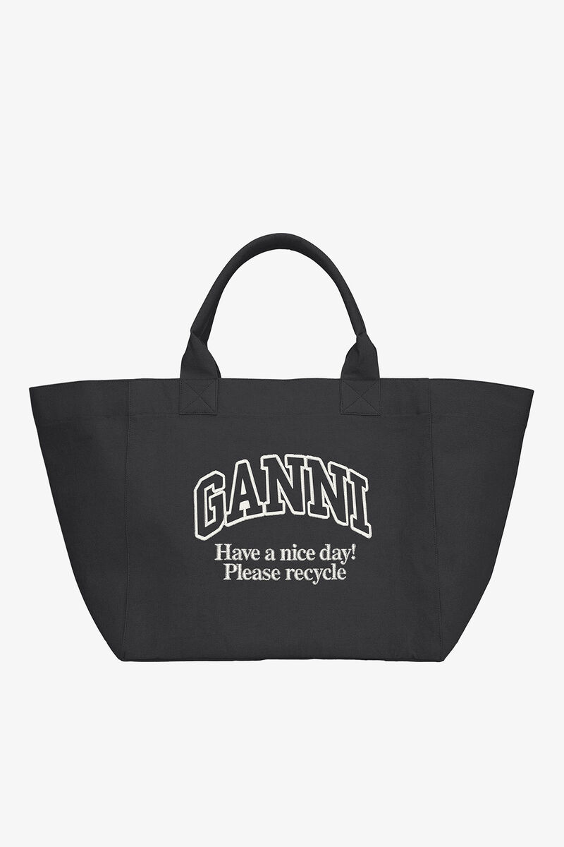 Ganni Phantom Black Xxl Tote
