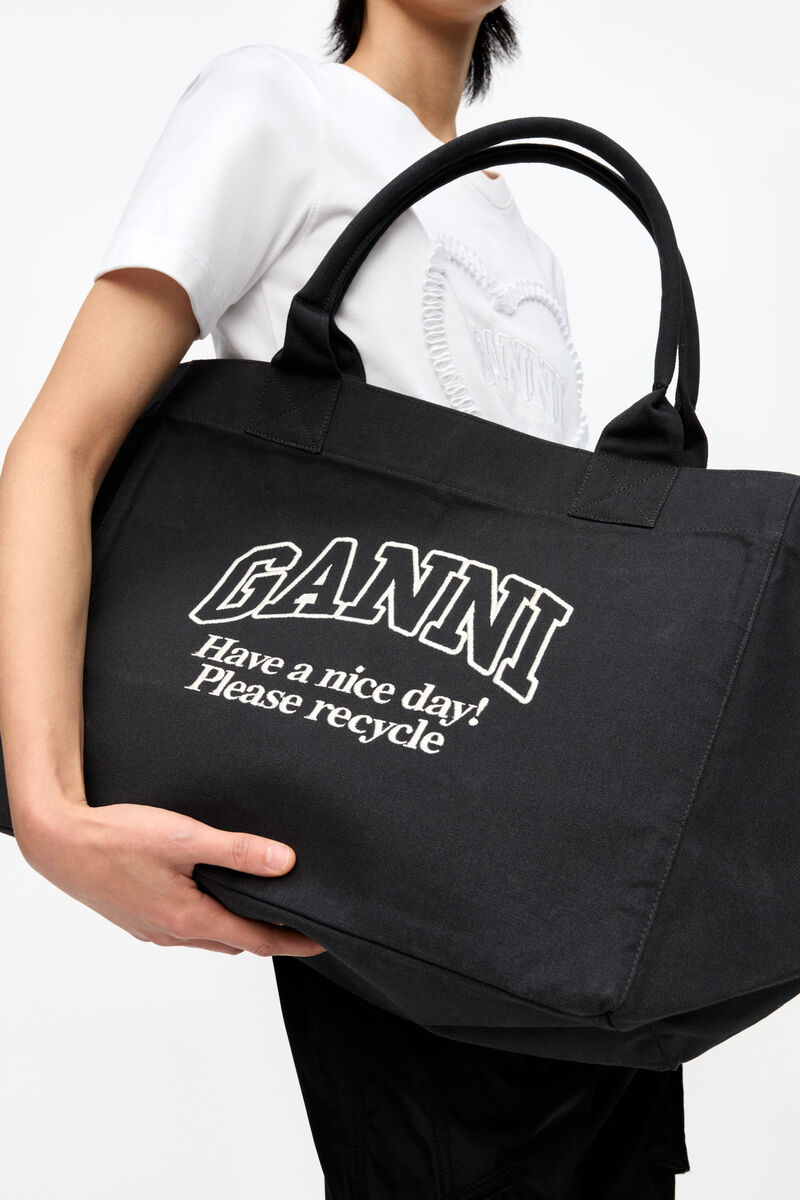 Ganni Phantom Black Xxl Tote