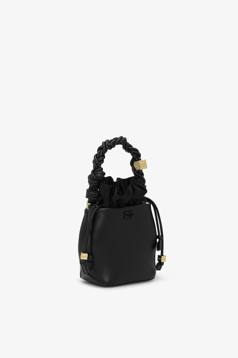 Ganni Black Mini Bou Bucket Bag