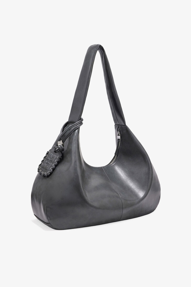 Ganni Steal Grey Steel Grey Xxl Hobo Bag