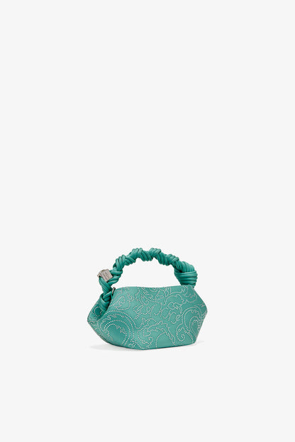 Ganni Brook Green Rhinestone Mini Bou Bag