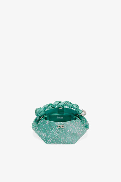 Ganni Brook Green Rhinestone Mini Bou Bag
