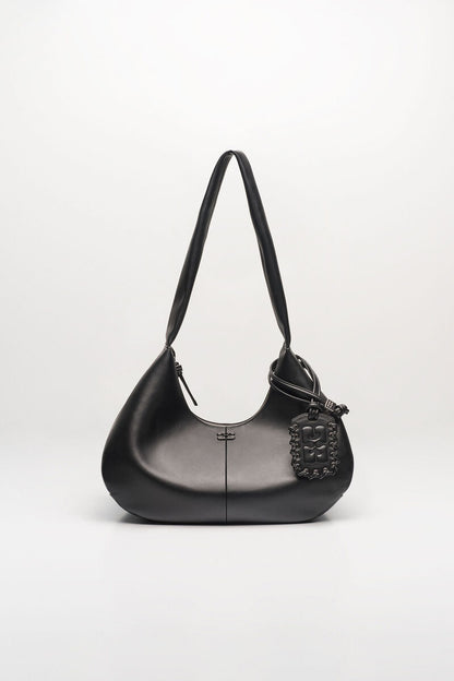 Ganni Black Medium Hobo Bag