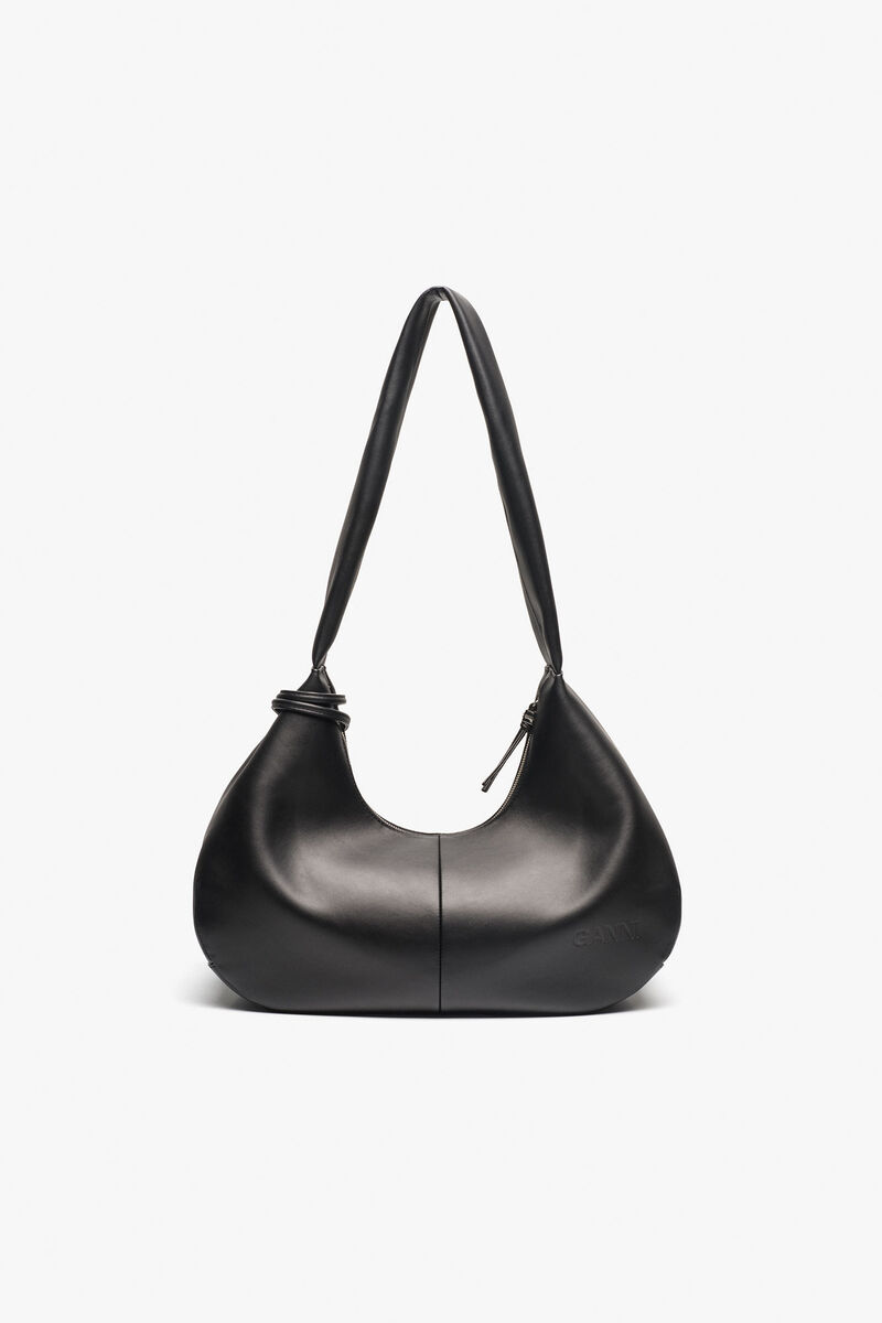 Ganni Black Medium Hobo Bag