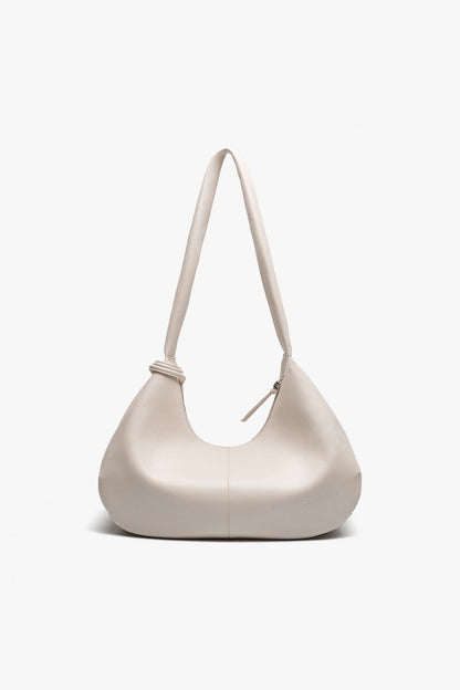 Ganni Egret Ivory Medium Hobo Bag