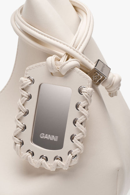 Ganni Egret Ivory Medium Hobo Bag