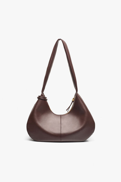Ganni Seal Brown Medium Hobo Bag