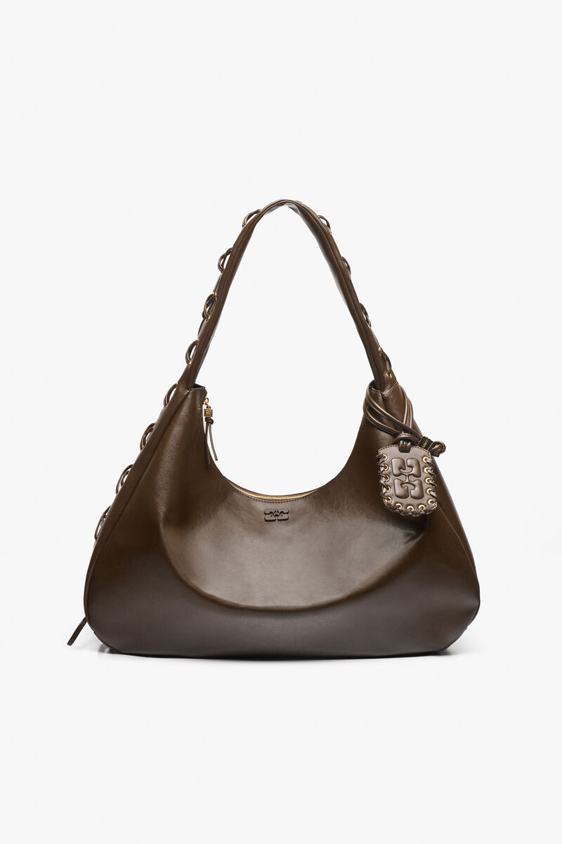 Ganni Dark Olive Dark-Olive Oleatex Xxl Hobo Bag