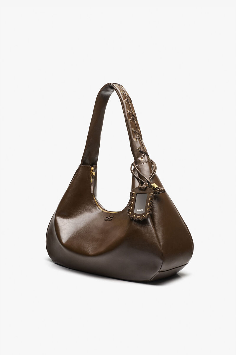 Ganni Dark Olive Dark-Olive Oleatex Xxl Hobo Bag