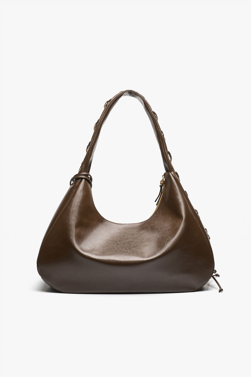 Ganni Dark Olive Dark-Olive Oleatex Xxl Hobo Bag