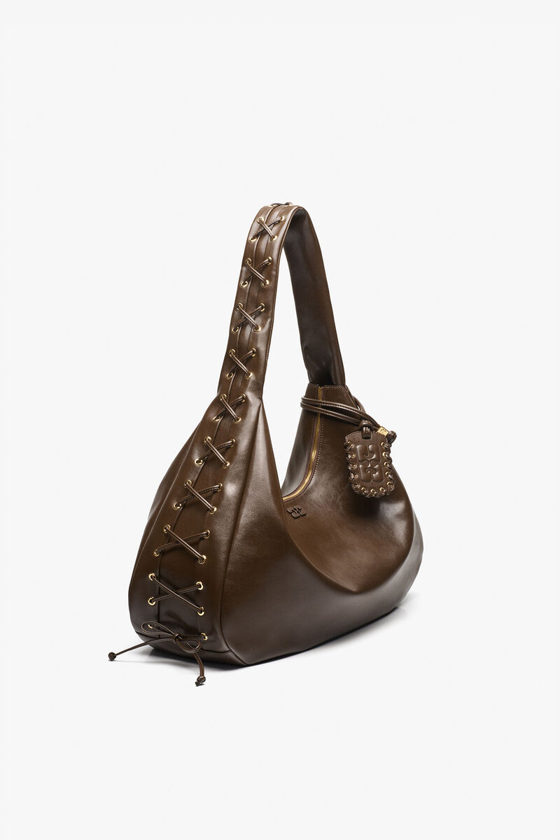 Ganni Dark Olive Dark-Olive Oleatex Xxl Hobo Bag