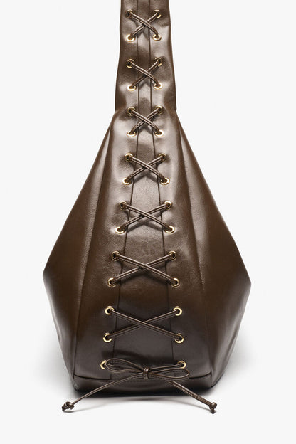 Ganni Dark Olive Dark-Olive Oleatex Xxl Hobo Bag