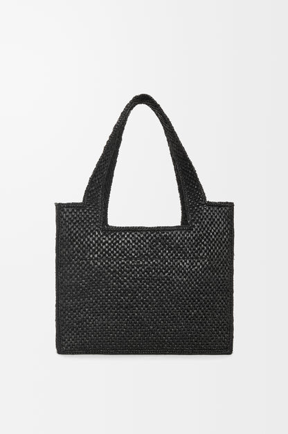 Loewe Medium LOEWE Font tote in raffia