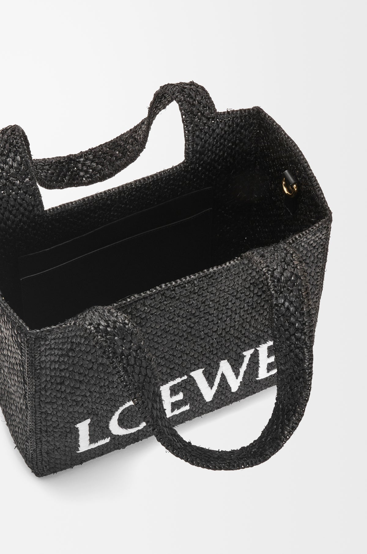 Loewe Medium LOEWE Font tote in raffia