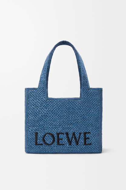 Loewe Medium LOEWE Font tote in raffia