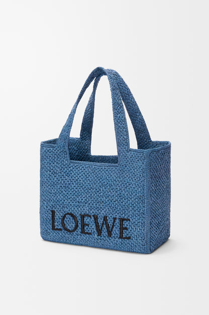 Loewe Medium LOEWE Font tote in raffia
