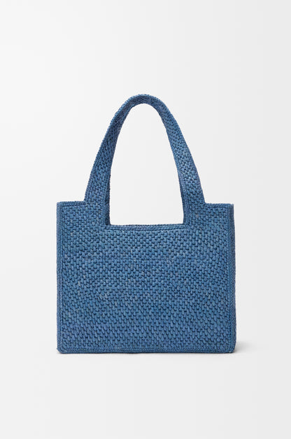 Loewe Medium LOEWE Font tote in raffia