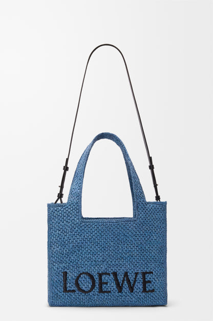 Loewe Medium LOEWE Font tote in raffia