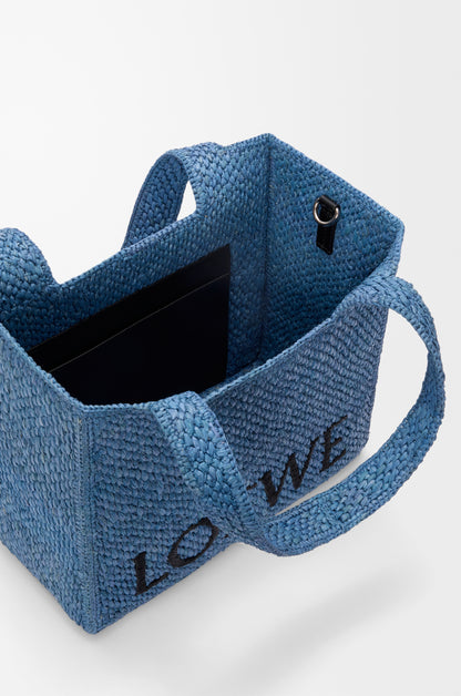 Loewe Medium LOEWE Font tote in raffia