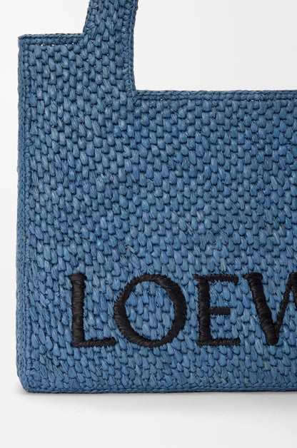 Loewe Medium LOEWE Font tote in raffia