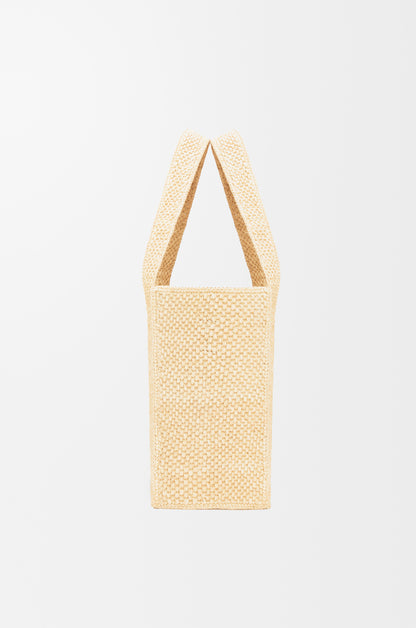 Loewe Medium LOEWE Font tote in raffia