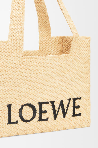Loewe Medium LOEWE Font tote in raffia