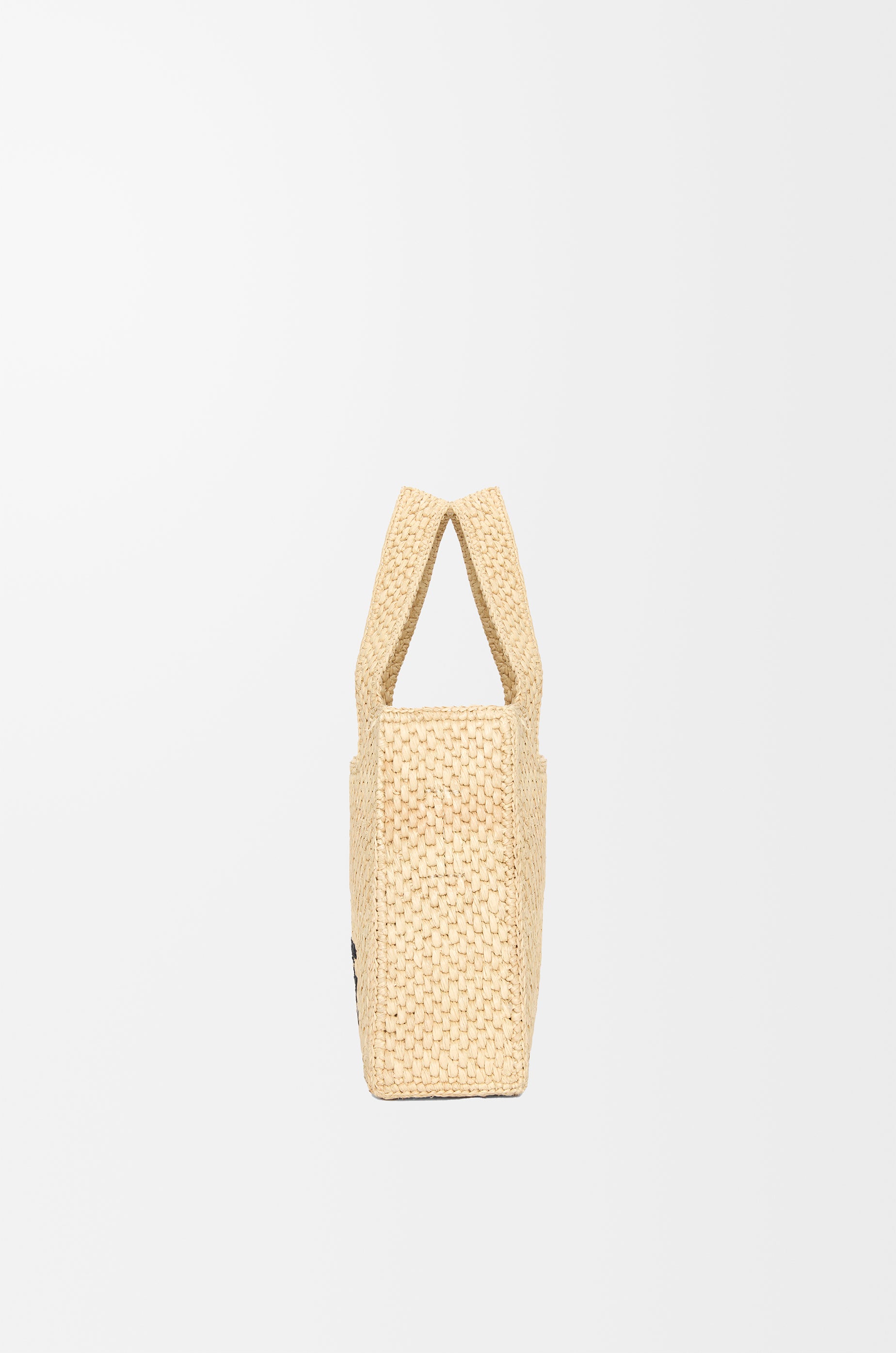 Loewe Mini LOEWE Font tote in raffia
