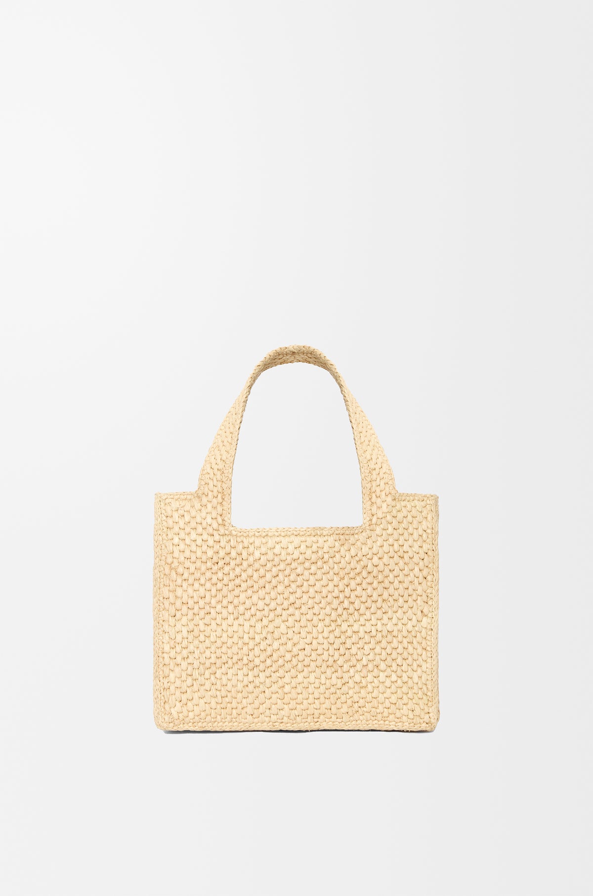 Loewe Mini LOEWE Font tote in raffia
