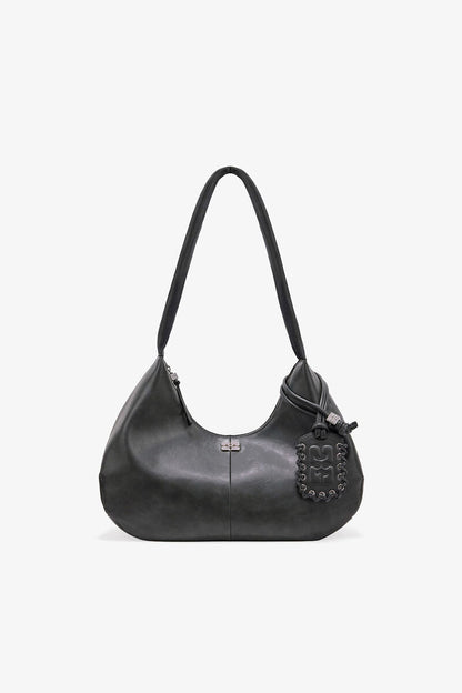Ganni Steal Grey Steal Grey Medium Hobo Bag