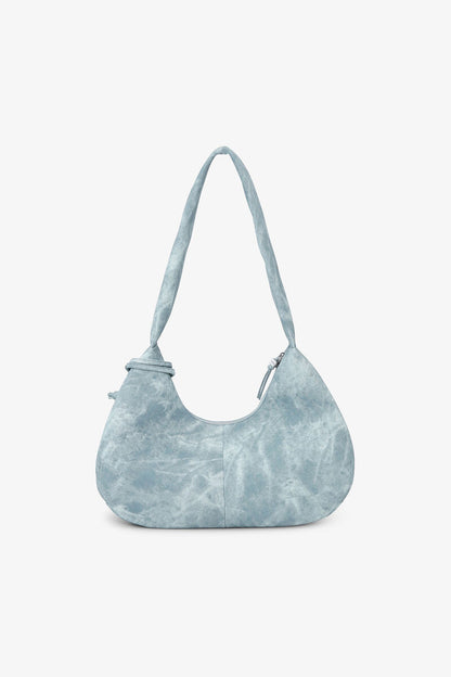 Ganni Celestial Blue Bleached Medium Hobo Bag