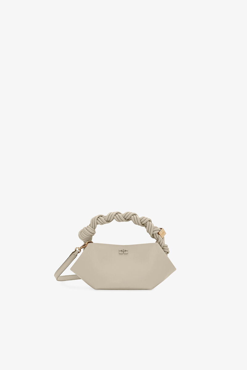 Ganni Oyster Gray Light Grey Mini Bou Bag