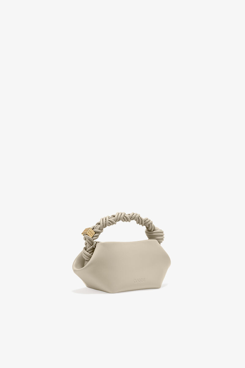 Ganni Oyster Gray Light Grey Mini Bou Bag