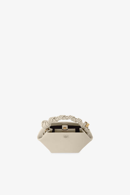 Ganni Oyster Gray Light Grey Mini Bou Bag