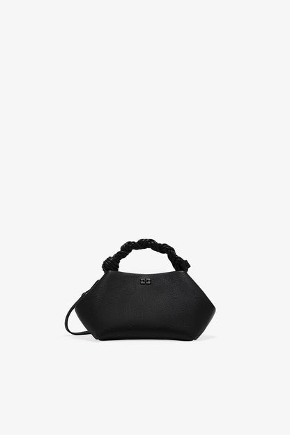 Ganni Black Grained Small Bou Bag