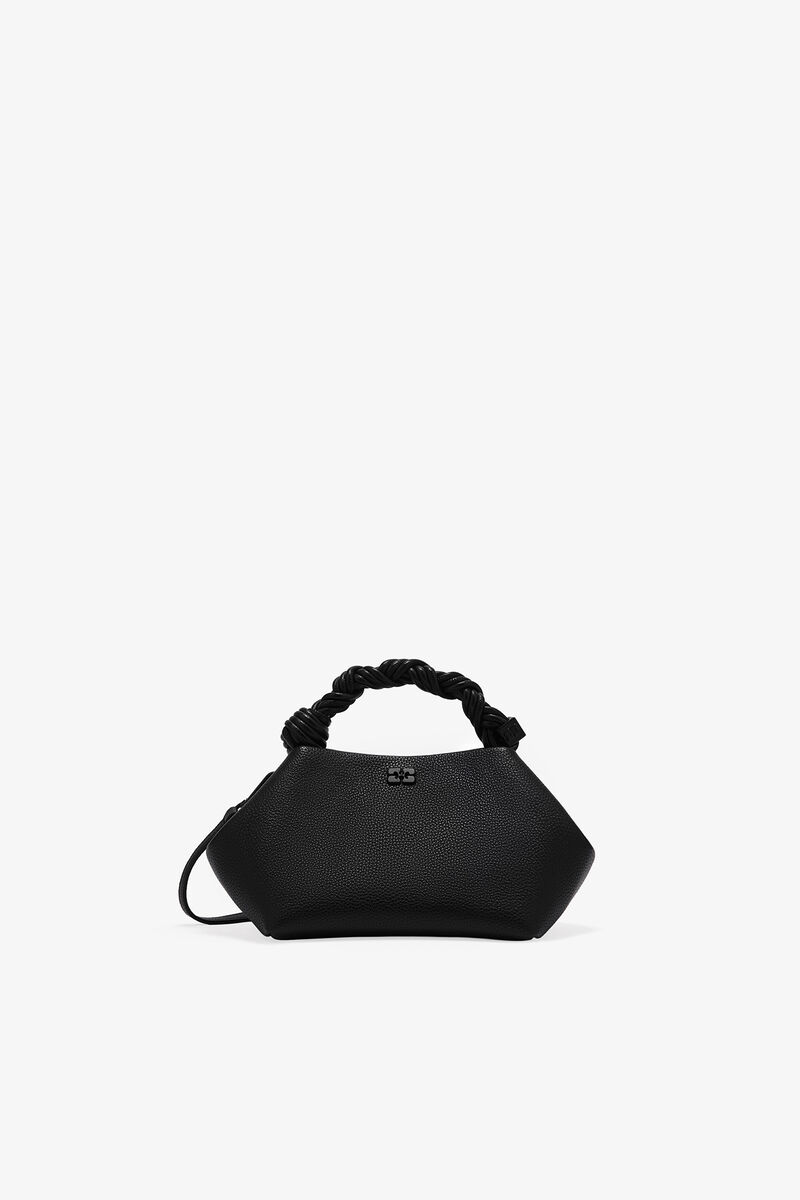 Ganni Black Grained Small Bou Bag