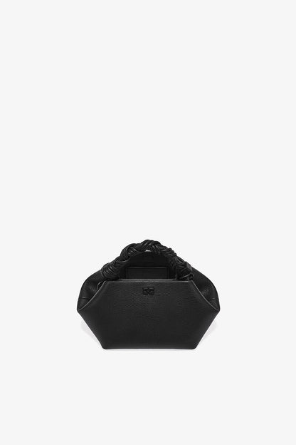 Ganni Black Grained Small Bou Bag